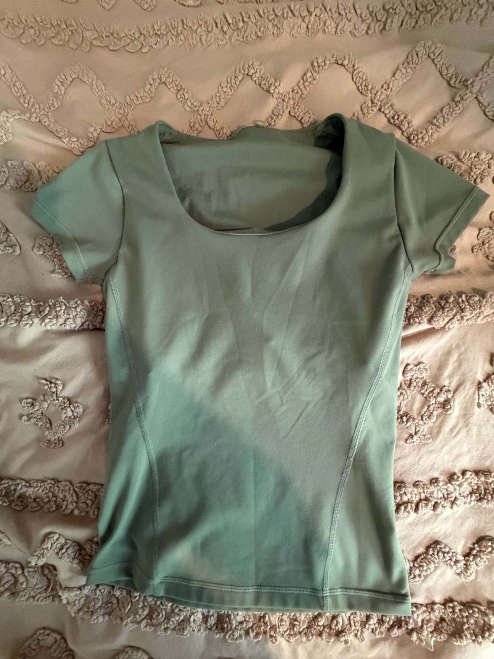 Oner Active Sage Green Scoop-Neck Short Sleeve Top